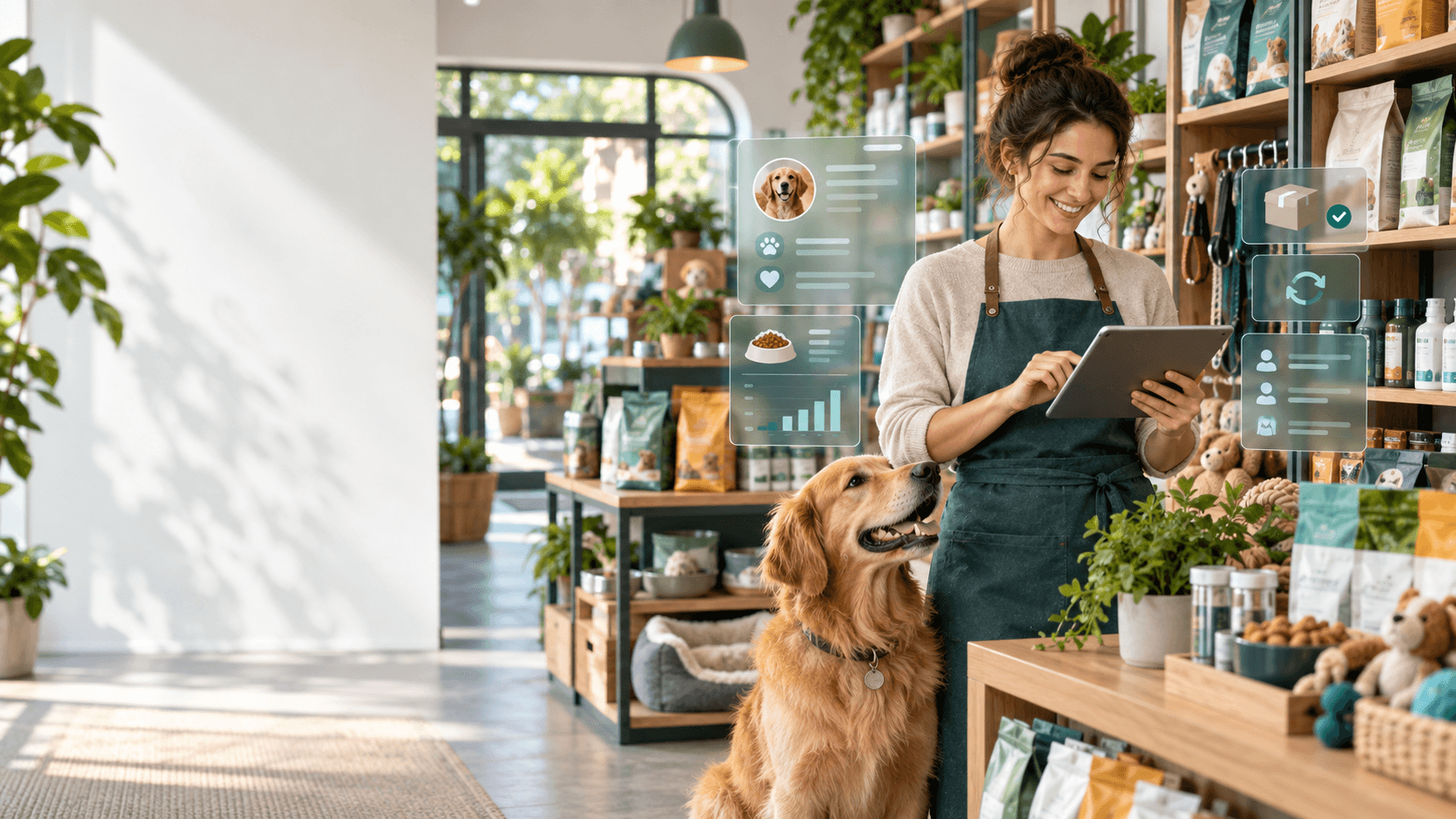 PetShop sahibinin stok, müşteri ve pet ürün satışlarını tablet üzerinden yönetmesi